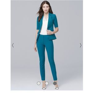 White House Black Market Teal Ankle Pants